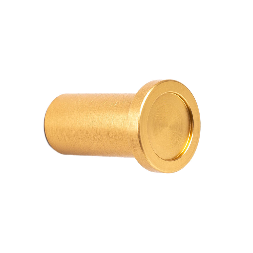 Hook Round - Brushed Brass in the group Hooks / Color/Material / Brass at Beslag Online (10026-BO)