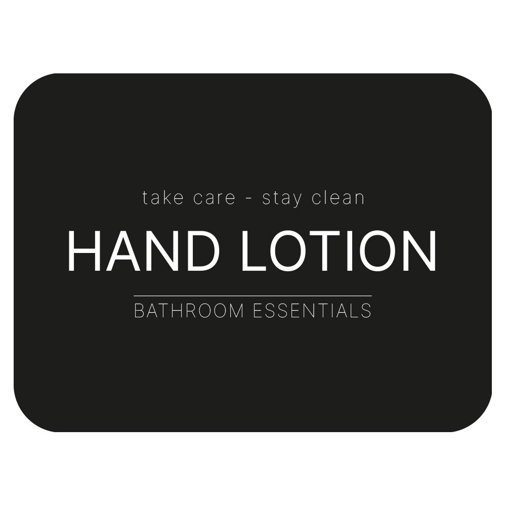 Adhesive Label - Hand Lotion - Matte Black in the group Bathroom Accessories / All Bathroom Accessories / Soap Bottle Holder & Soap at Beslag Online (10107-BO)