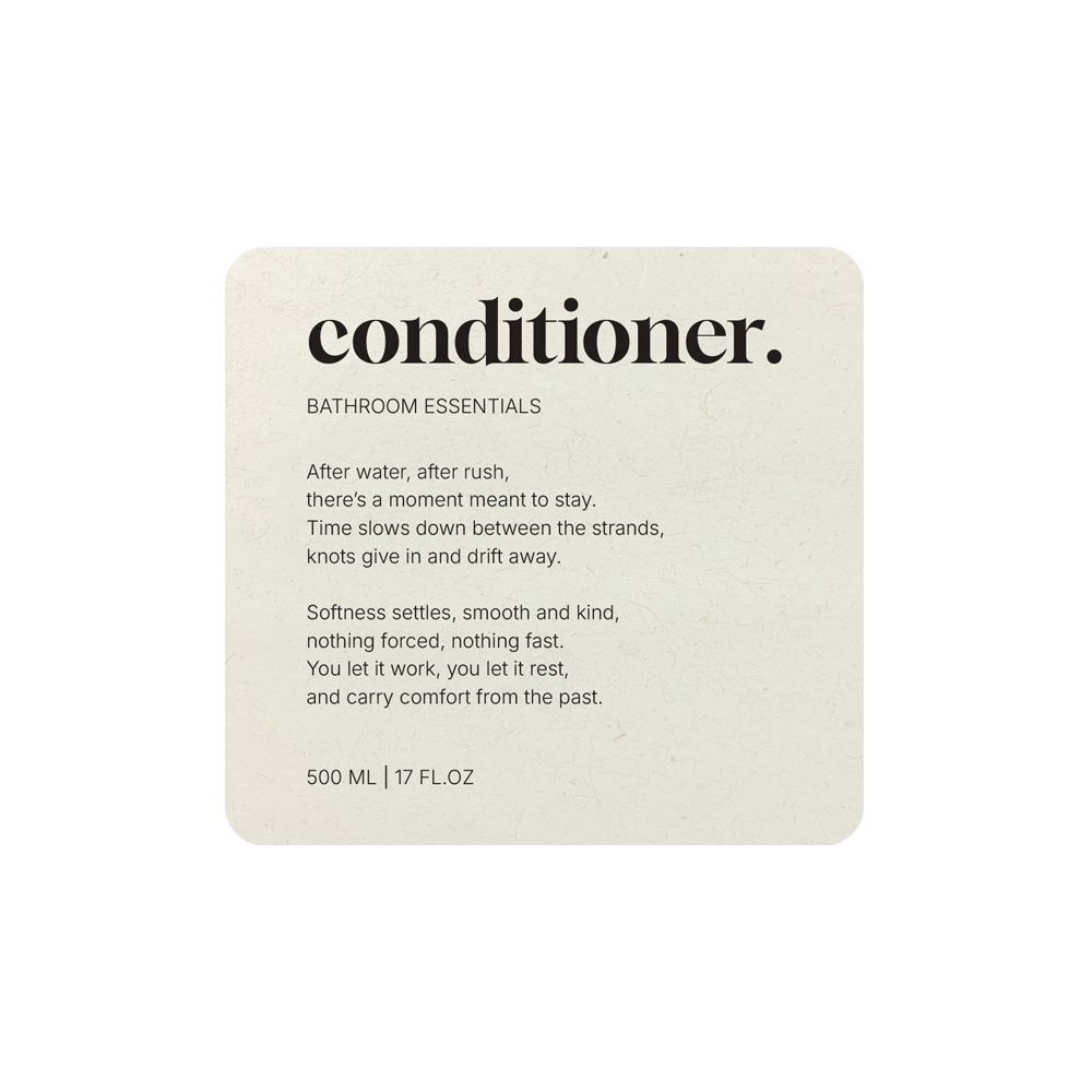 Adhesive Label Premium - Conditioner - Beige