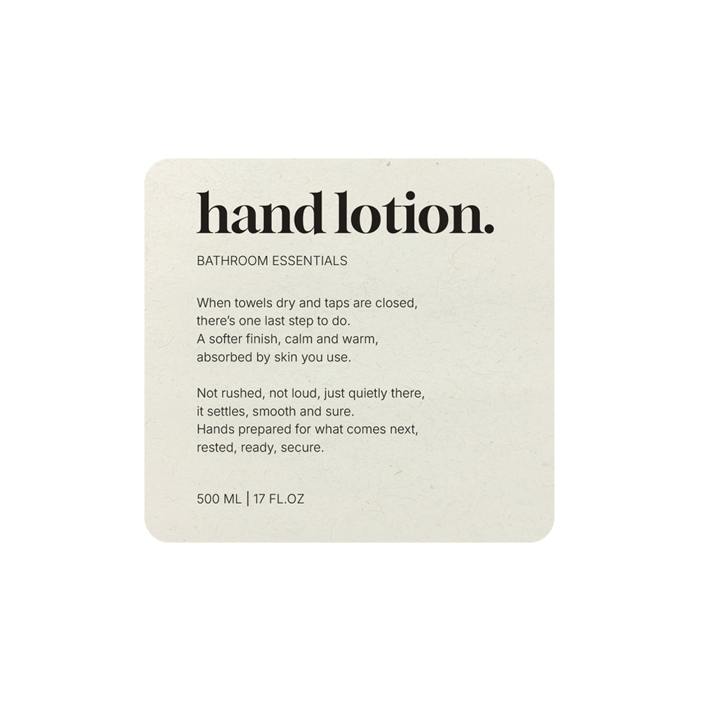 Adhesive Label Premium - Hand Lotion - Beige