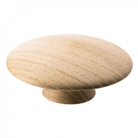 Cabinet Knob Mushroom - 65mm - Untreated Oak in the group Cabinet Knobs / Color/Material / Wood at Beslag Online (255625-11)