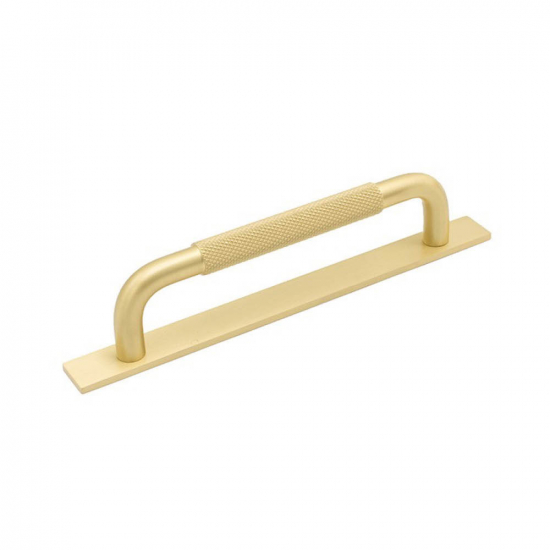Handle Helix/Back Plate - 128mm - Brass in the group Cabinet Handles / Color/Material / Brass at Beslag Online (309083-11)