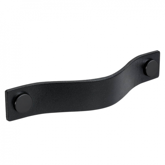 Handle Loop - 128mm - Black Leather/Black in the group Cabinet Handles / Color/Material / Leather at Beslag Online (333164-11)