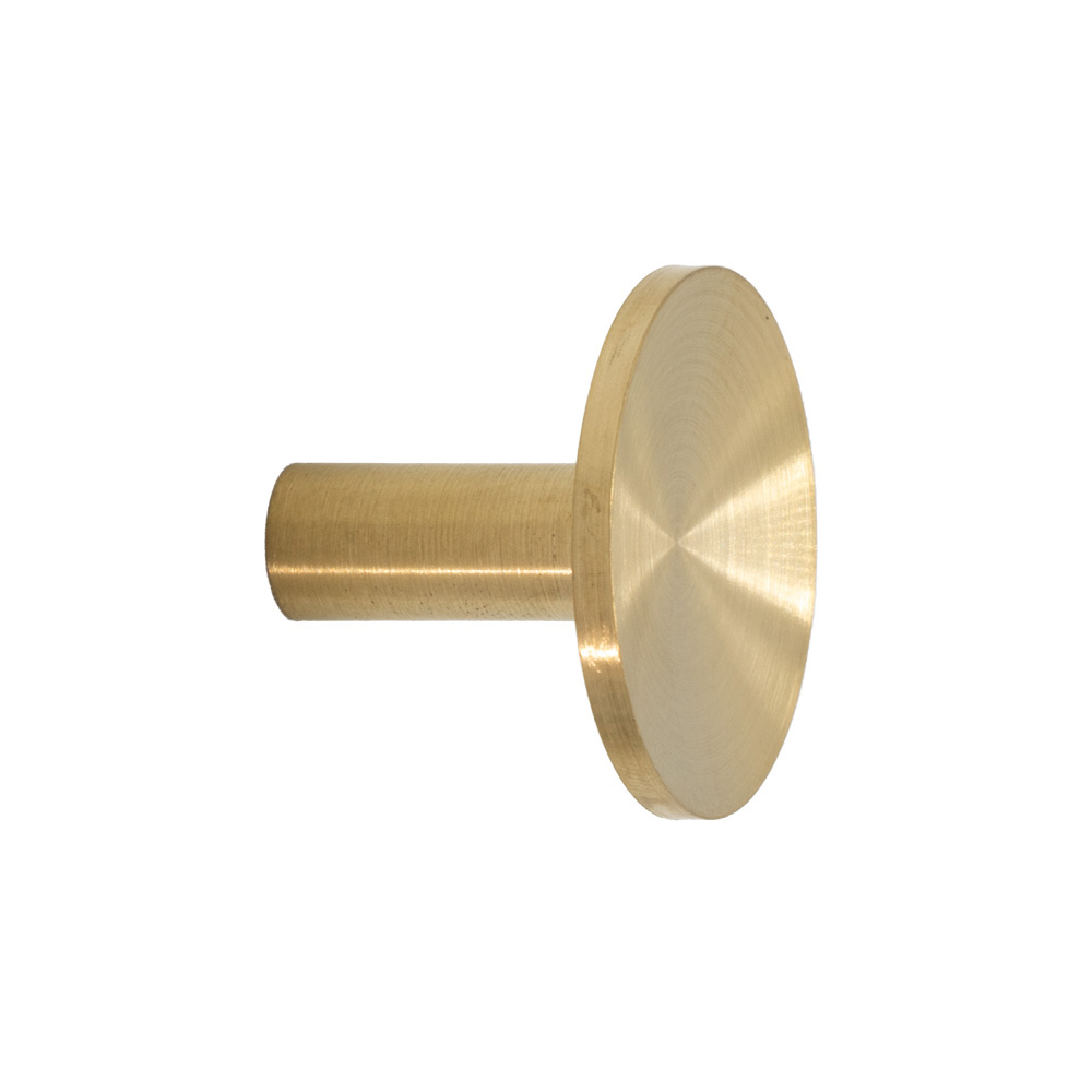 Hook Sture - 28mm - Brushed Untreated Brass in the group Hooks / Color/Material / Brass at Beslag Online (339385-21)