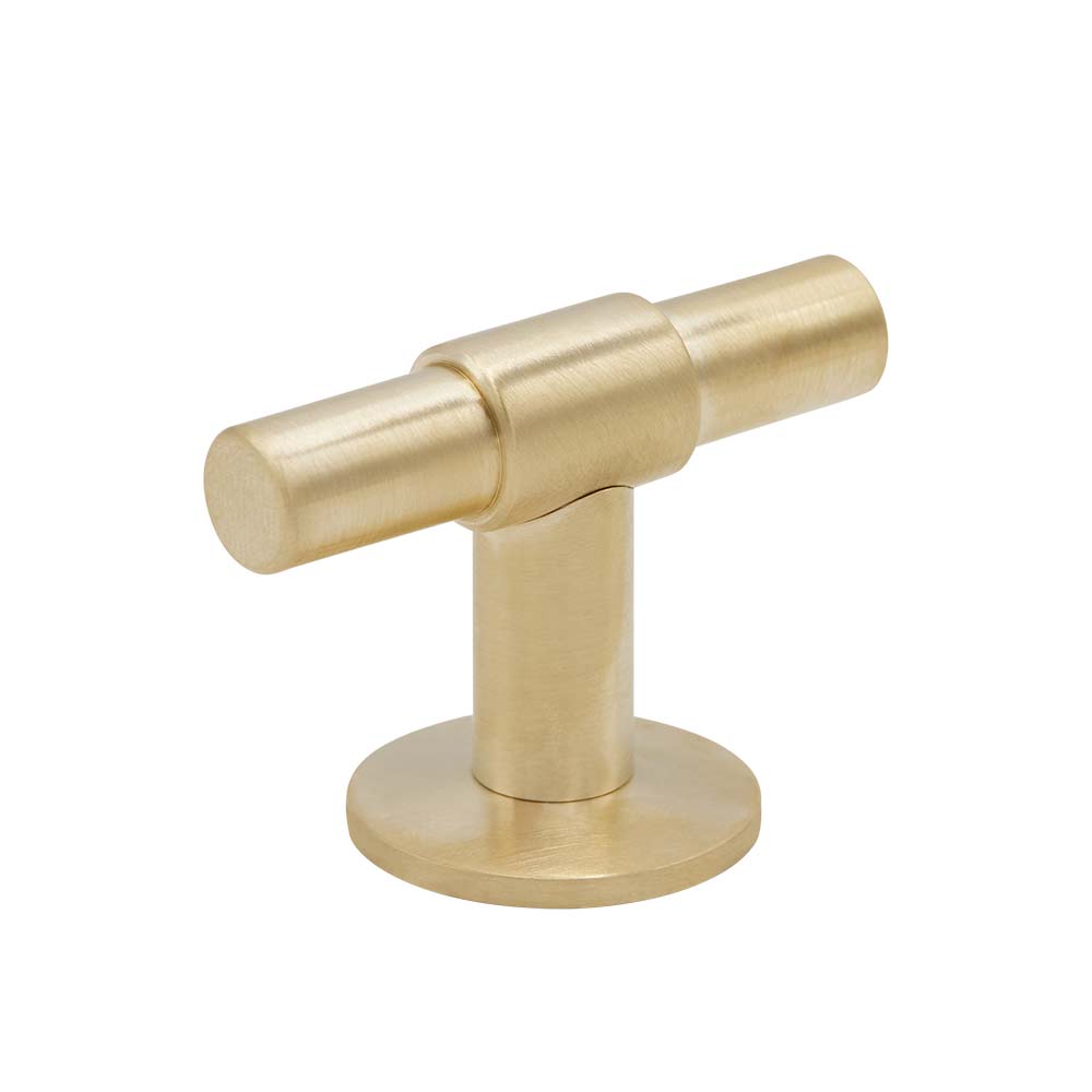 Cabinet Knob T Uniform - Brushed Untreated Brass in the group Cabinet Knobs / Color/Material / Brass at Beslag Online (343297-11)