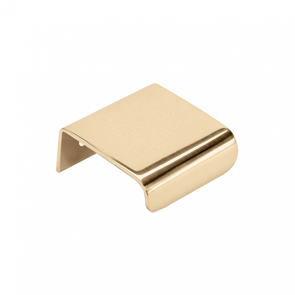 Edge Pull Handle Lip - Polished Untreated Brass