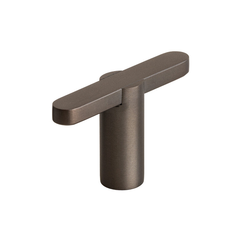Cabinet Knob T Flow - Burnished Brass