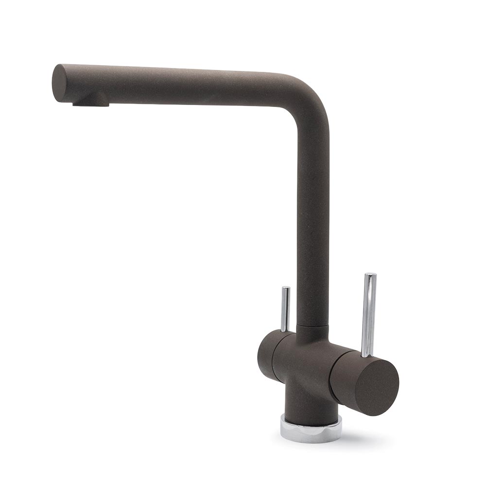 Kitchen Mixer Tap Milano - Silgranit Coffee/Chrome