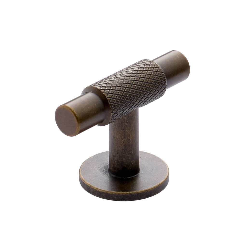 Cabinet Knob Manor T - Antique Brass in the group Cabinet Knobs / Color/Material / Brass at Beslag Online (351030-11)