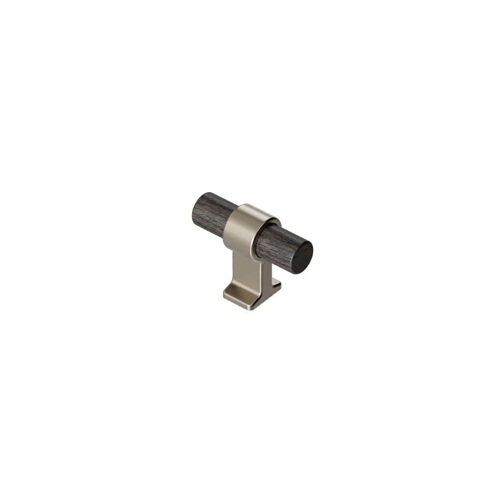 Cabinet Knob T Bond - Dark Stained Oak/Brushed Brass