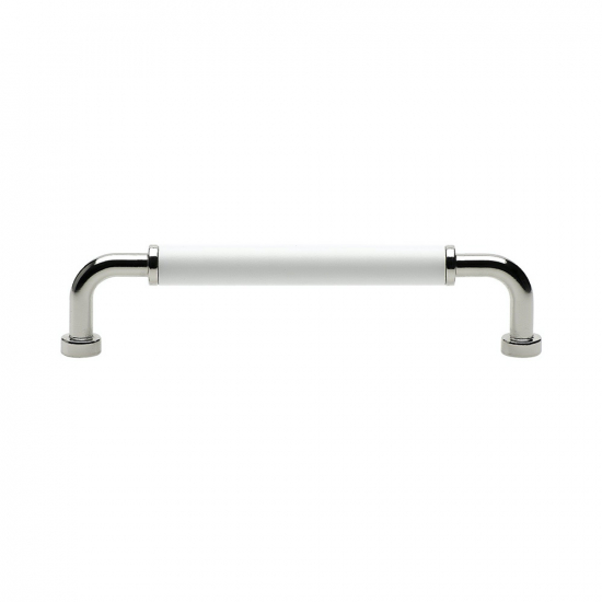 Handle Brohult M - 128mm - Nickel plated/White