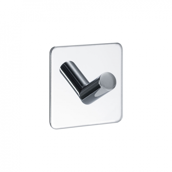 Towel Hook Base 200 1-Hook - Chrome in the group Bathroom Accessories / All Bathroom Accessories / Self Adhesive Hooks  at Beslag Online (60408-21)