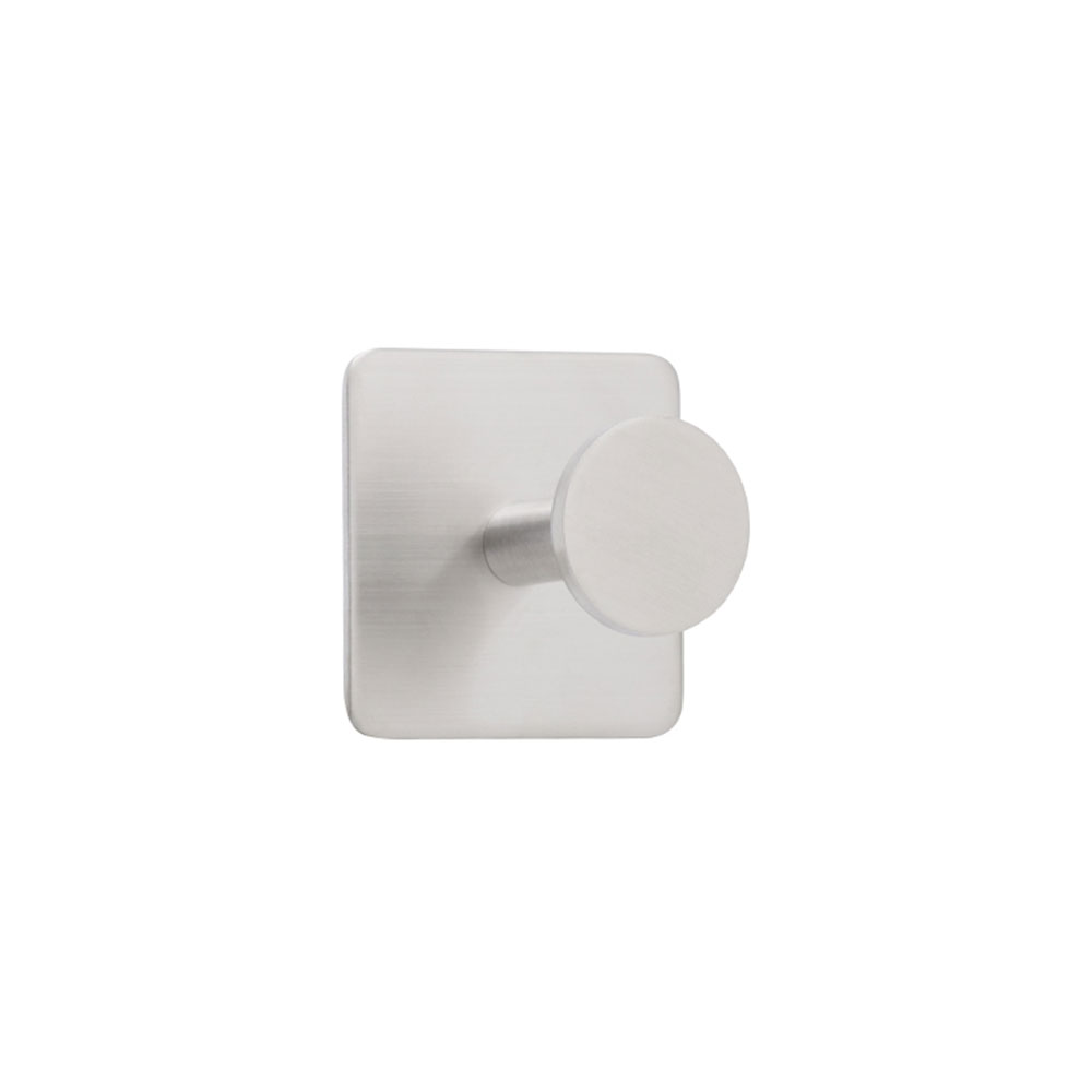 Towel Hook Base 210 1-Hook - Brushed Stainless Steel Finish in the group Bathroom Accessories / All Bathroom Accessories / Self Adhesive Hooks  at Beslag Online (61401-21)