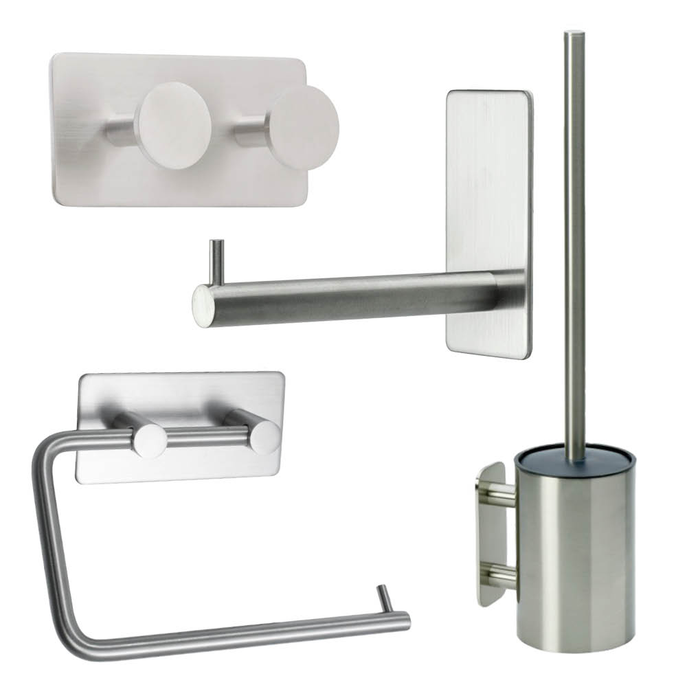 Bathroom Kit Base 210 - Brushed Stainless Steel Finish in the group Bathroom Accessories at Beslag Online (61411-K)