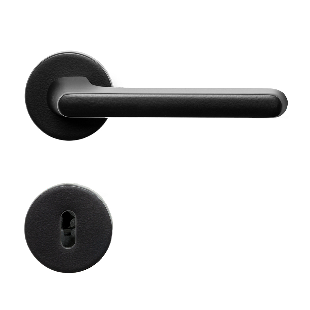 Door Handle Tavira - European Standard - Black in the group Door handles / All Door Handles / Internal Door Handles at Beslag Online (751031-41E)