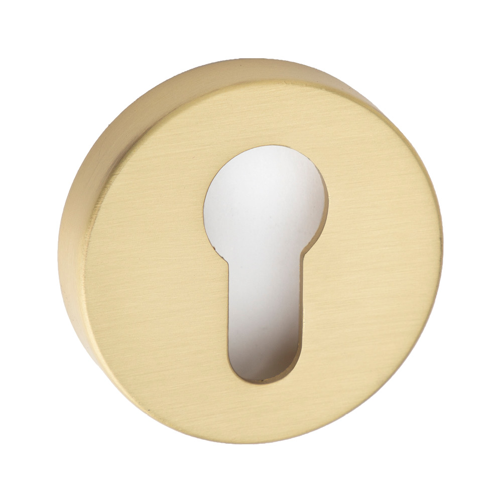 Key Plate R-E - Brushed Brass in the group Door handles / All Door Handles / Bathroom Locks at Beslag Online (751122-41E)