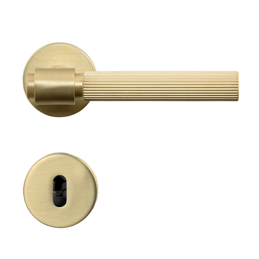 Door Handle Helix 200 Stripe - European standard - Brass in the group Door handles / All Door Handles / Internal Door Handles at Beslag Online (752012-41E)