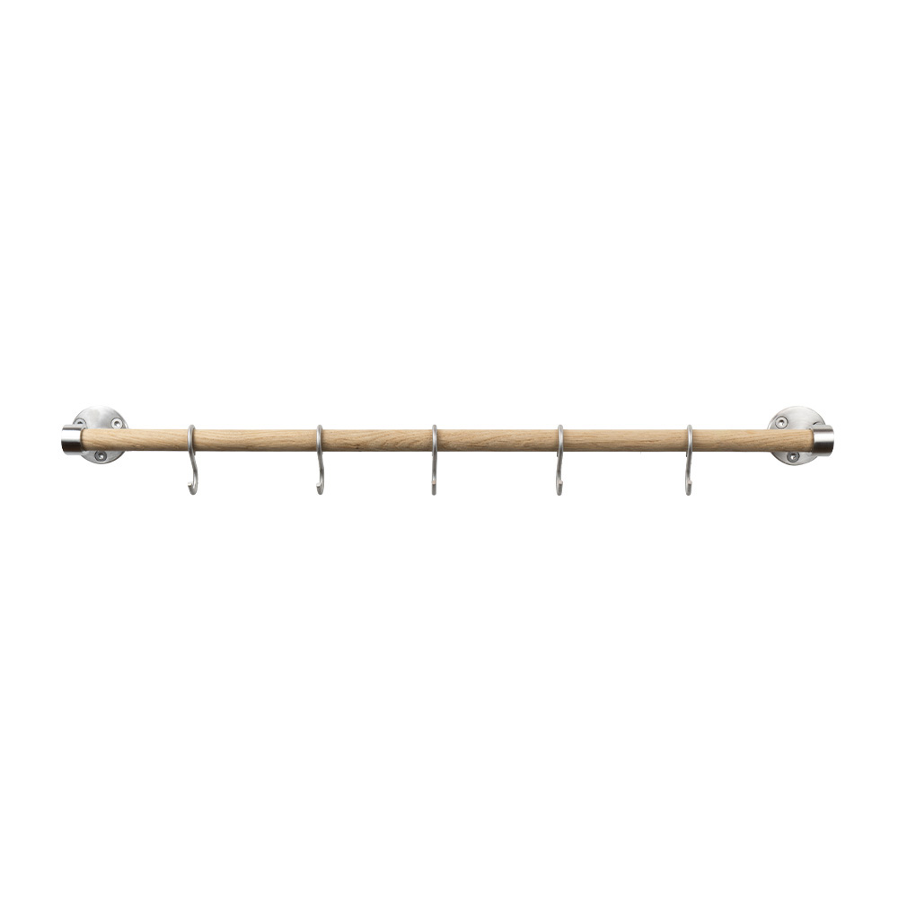 Kitchen Rail Aveny - 600mm - Complete - Oak/Brushed Stainless