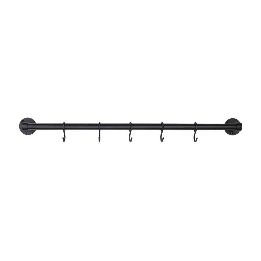 Kitchen Rail Aveny - 600mm - Complete - Matte Black
