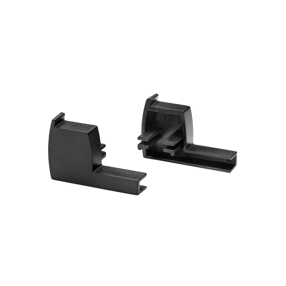 End Caps Tuby - Black - 2-p 
