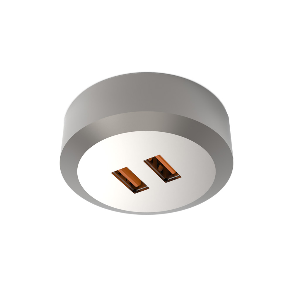 USB-connector Subby SP - 20W/24V - 2x2A - Stainless Steel Look in the group Lighting / All Lighting / Power Socket at Beslag Online (973796)