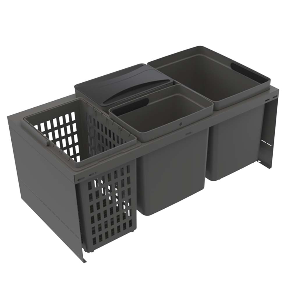 Recycling Bin - Cube Compact Eco - Dark Grey in the group Storage  / All Storage / Waste sorting solution at Beslag Online (for-cube-compact-gra)