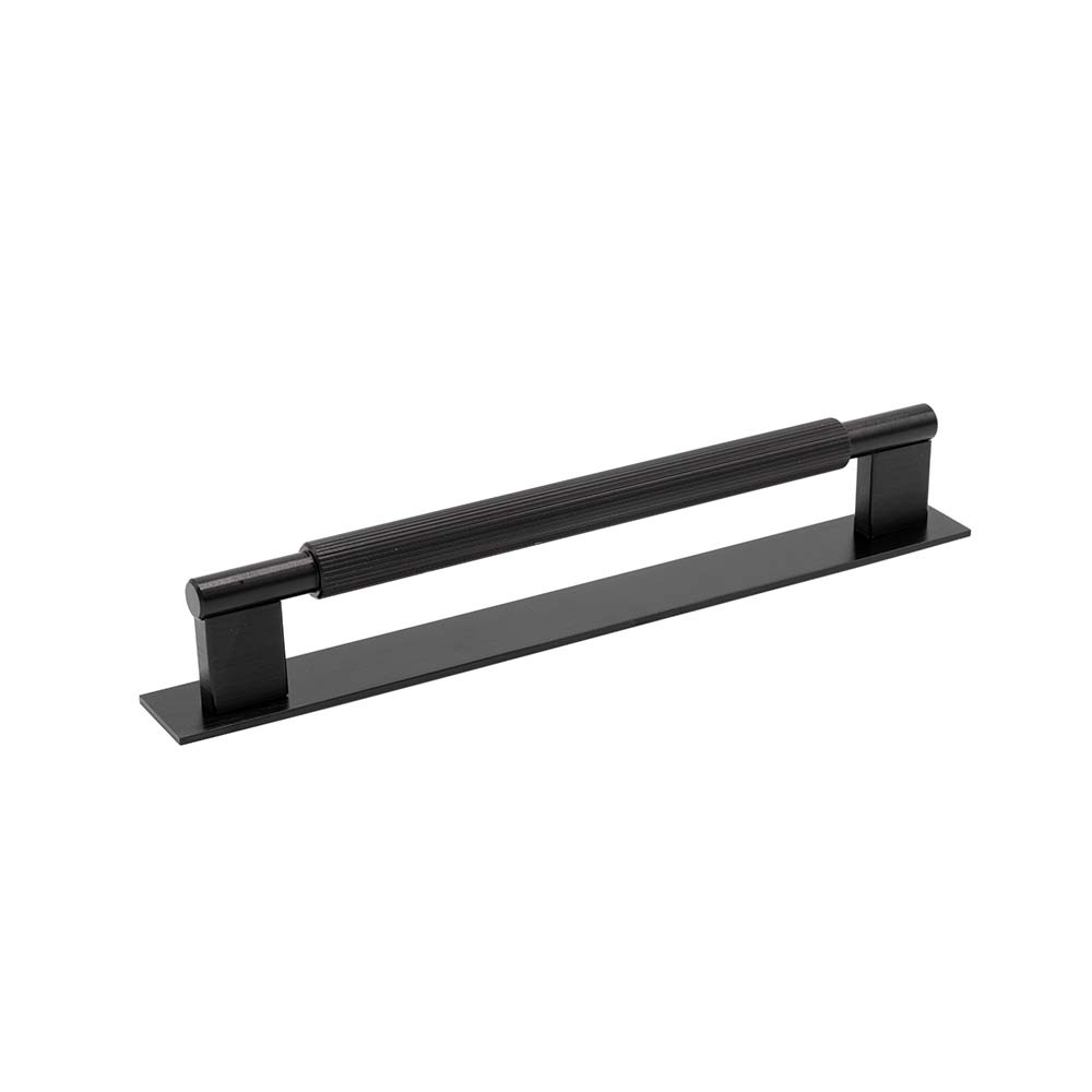 Handle Arpa/Back Plate - Brushed Black in the group Cabinet Handles / Color/Material / Black at Beslag Online (htg-arpa-svart-bricka)