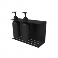 Soap pump holder Hold Double incl. Bottles - Black