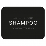 Adhesive Label - Shampoo - Matte Black