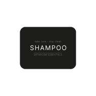 Adhesive Label - Shampoo - Matte Black