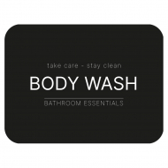 Adhesive Label - Body Wash - Matte Black