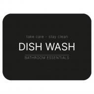 Adhesive Label - Dish Wash - Matte Black