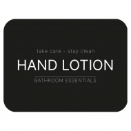 Adhesive Label - Hand Lotion - Matte Black