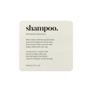 Adhesive Label Premium - Shampoo - Beige