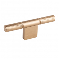 Cabinet Knob T Point - Brushed Brass