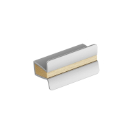Handle Papillon -32mm - Oak/Stainless Steel Look