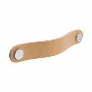 Handle Loop Round - 128mm - Nature Leather/Chrome