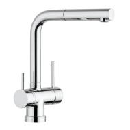 Kitchen Mixer Tap London - Pull-Out Spout - Chrome