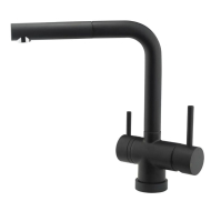Kitchen Mixer Tap London -  Pull-Out Spout - Matte Black