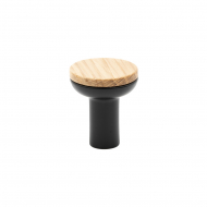 Cabinet Knob Bis - Oak/Black