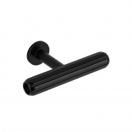 Cabinet Knob T Rille Mini - Brushed Black