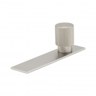 Cabinet Knob Arpa/Back Plate - Stainless Steel Look