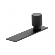 Cabinet Knob T Arpa/Back Plate - Brushed Black