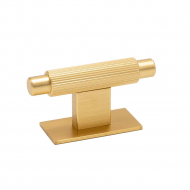 Cabinet Knob T Arpa/Back Plate - Brushed Brass