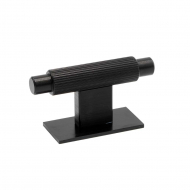 Cabinet Knob T Arpa/Back Plate - Brushed Black