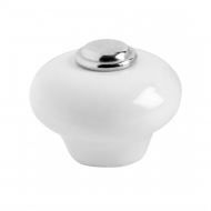 Knob 409 - 32mm - Nickel-plated/Porcelain