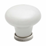 Cabinet Knob 24136 - White/Tin