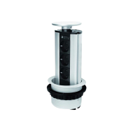 Power Column 100mm 3pcs 230V Socket – Black