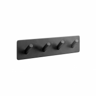 Towel Hook Base 200 4-Hook - Matte Black