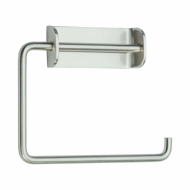 Solid Toilet Roll Holder - Brushed Stainless Steel Finish